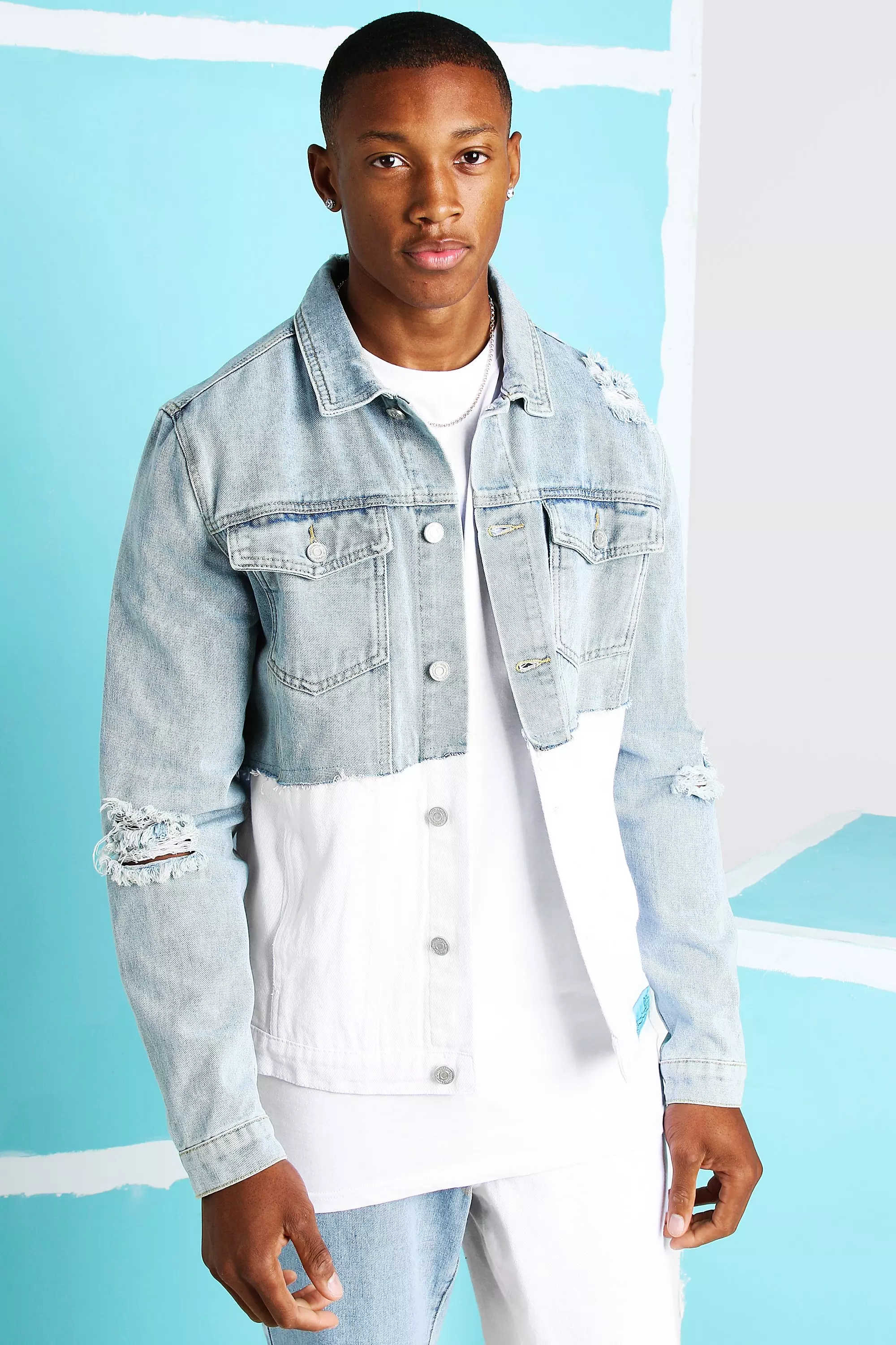 Ice blue deals denim jacket